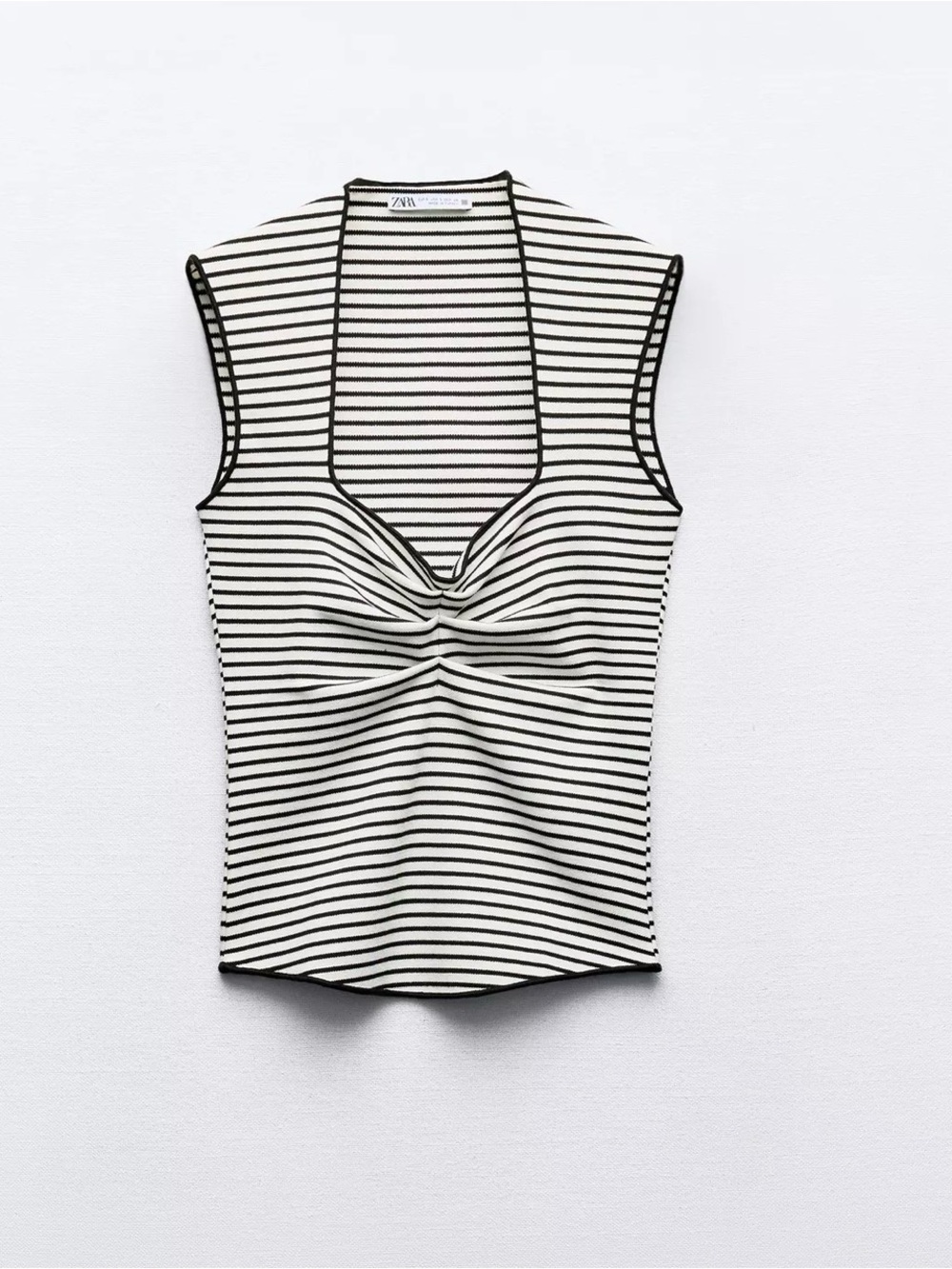 NWT Zara Striped Stretch Knit Top